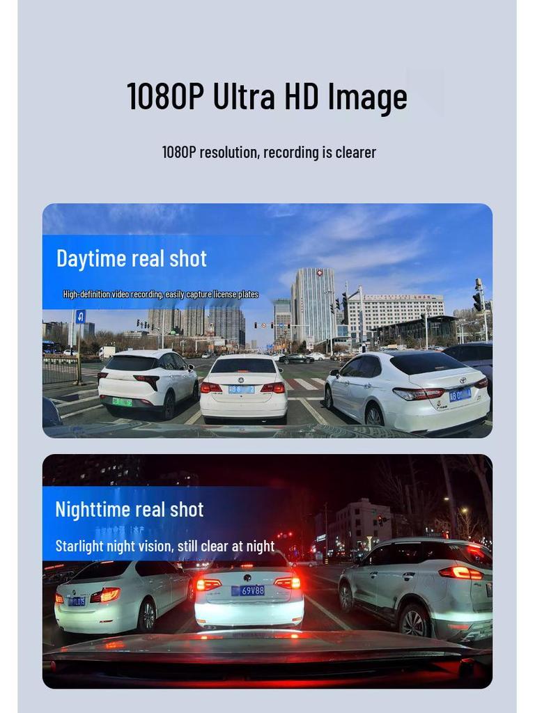 WiFi HD Dash Cam with Mobile App Connection, USB Car Recorder, and Wire-Free Installation
