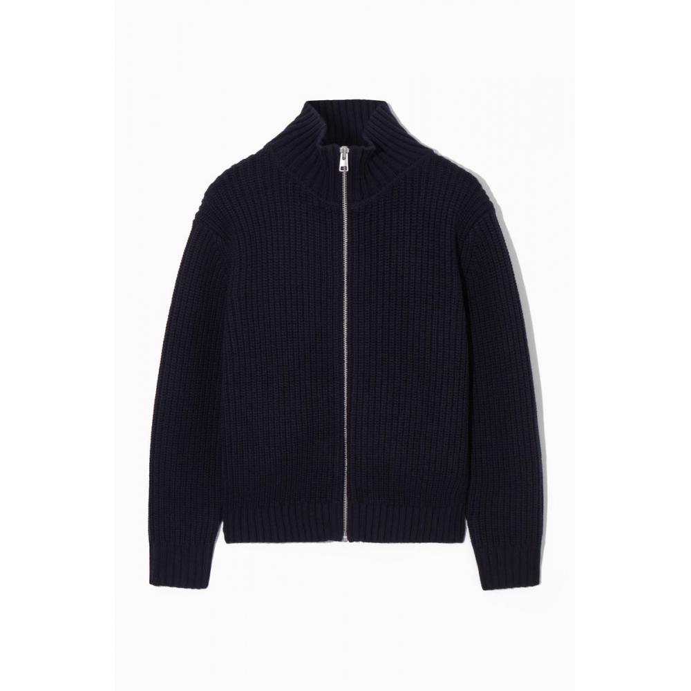Cos Japan Funnel Neck Knitted Wool Jacket