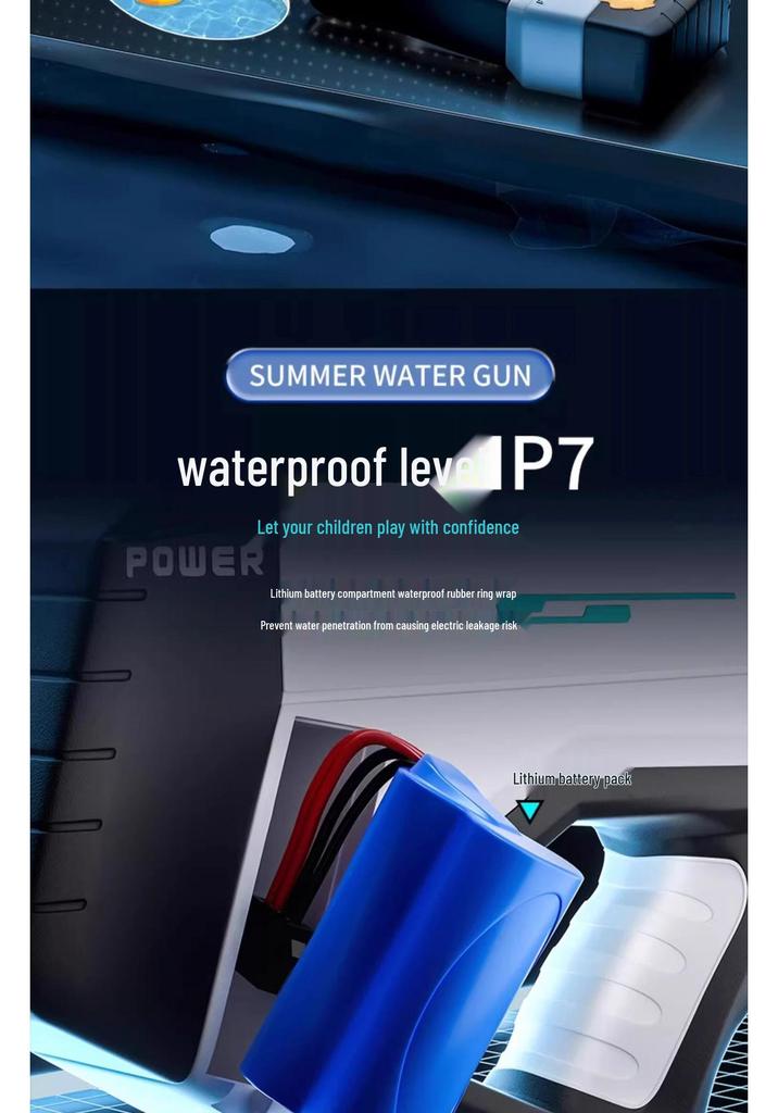 Large Capacity Automatic Electric Water Gun for Outdoor Water Festivals and Splashing Fun