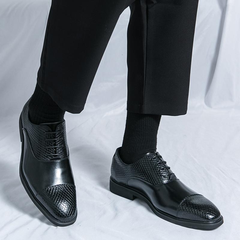 Office shoes men Casuales Leather Shoe for Male lace up Italian Shoes Men Werkschoenen Casual Shoe for Men Fashion dress shoes