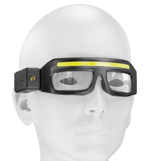 LED Rechargeable Headlamp Glasses Headlight with Motion Sensor Touch Control USB Rechargeable Running Camping Fishing Cycling Hiking Light-Up