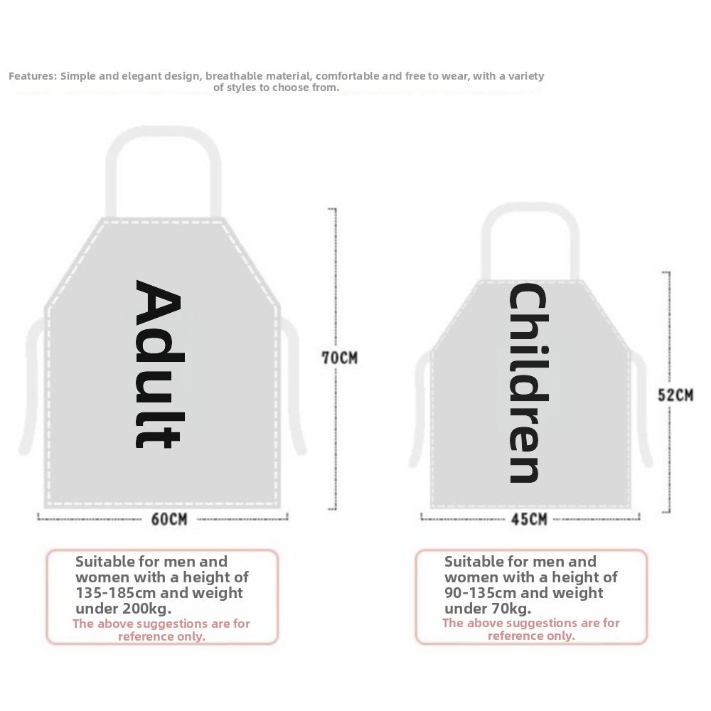 Strawberry Peach Children Apron Fruit Pattern Household Apron New Halter Neck Apron Home Use