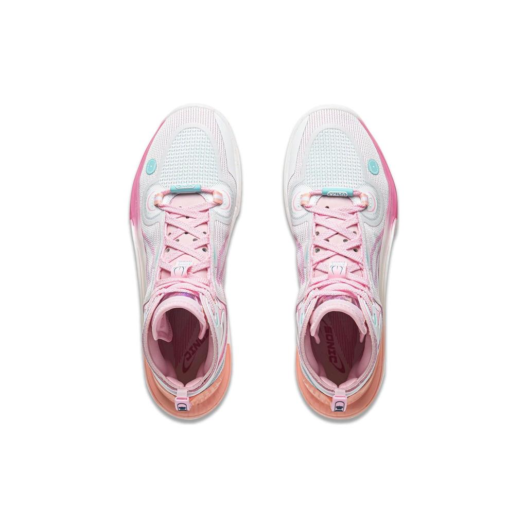 Li Ning Sonic Ultra High-Top Basketball Shoes Men sneakers White Pink ABAT019-4