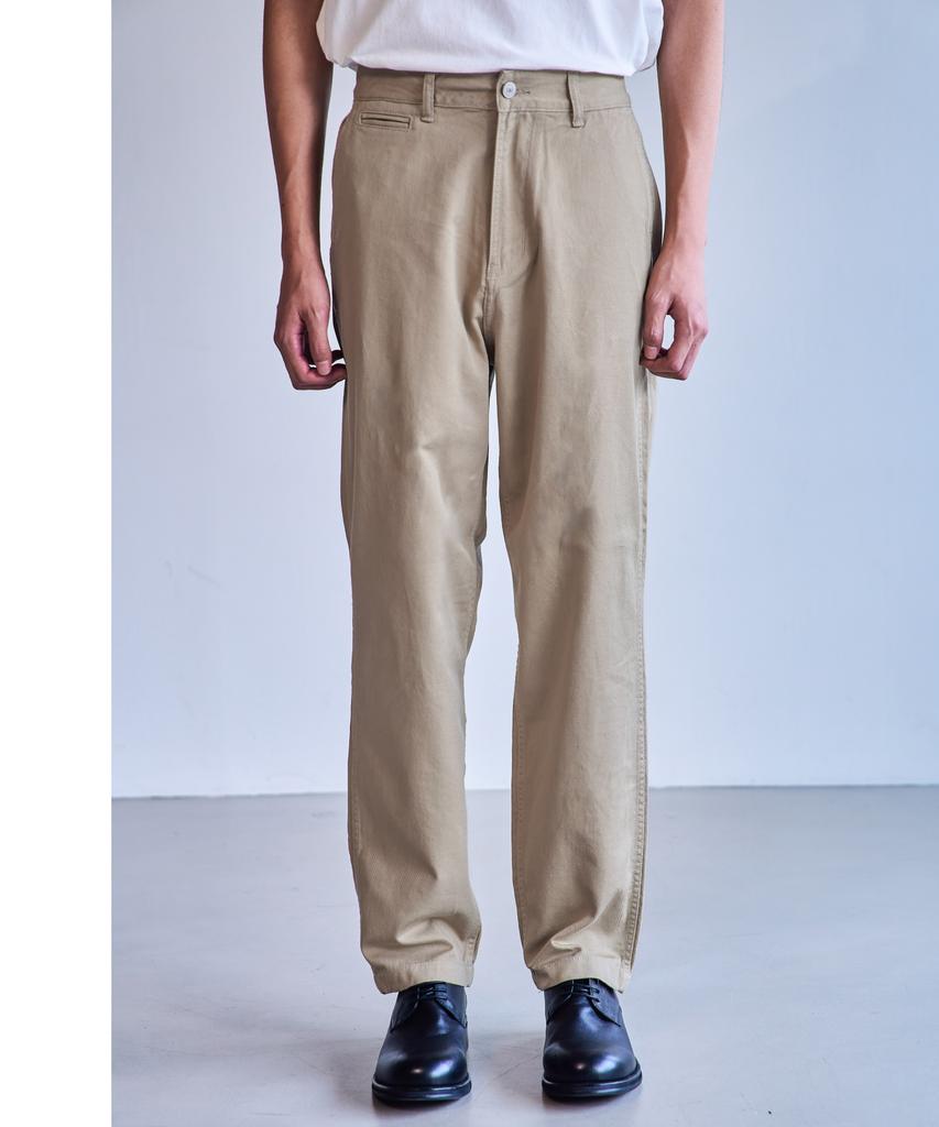 MANNERGRAM [Banset Japanese Imported Fabric] Cation Cotton Pants Regular Fit_Fit5 Beige