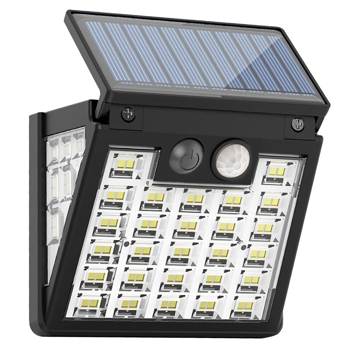 

Солнечный настенный светильник с датчиком движения IP65 Водонепроницаемый Солнечный прожектор Наружный прожектор Ограждение для патио Сада Дорожки Двора 72LED-1PC