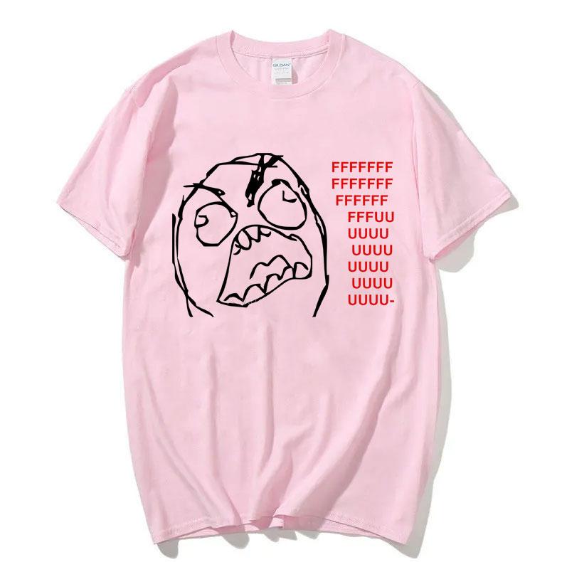 Rage Guy Funny Meme Tshirt Male Fashion Brand Tshirt Unisex Women Casual Oversized Pure Cotton Tees Unsiex Vintage Short Sleeve
