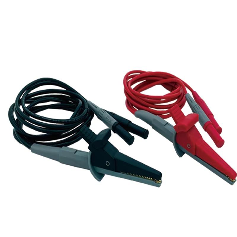 Silicone Test Cable With 4Mm Banana Plug Test Lead For Battery Internal Resistance LCR Tester Crocodile Clips Included