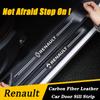 1/4/5Pcs Carbon Fiber Car Door Sill Scuff Plate Decor Stickers For Renault RS Clio Megane 2 3 4 Captur Trafic Twingo Scenic 2 R333