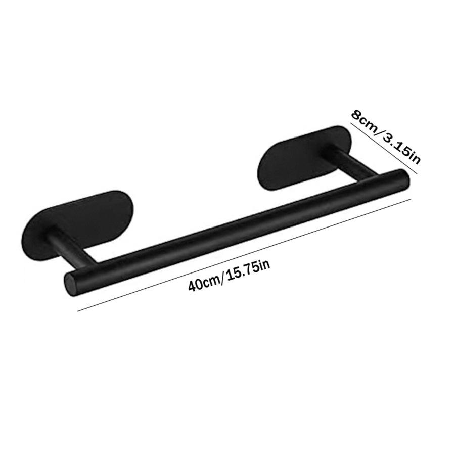 40cm Wall Hanging Towel Holder Stainless Steel Self Adhesive Towel Rail Without Drilling Towel Rack for Bathroom Kitchen