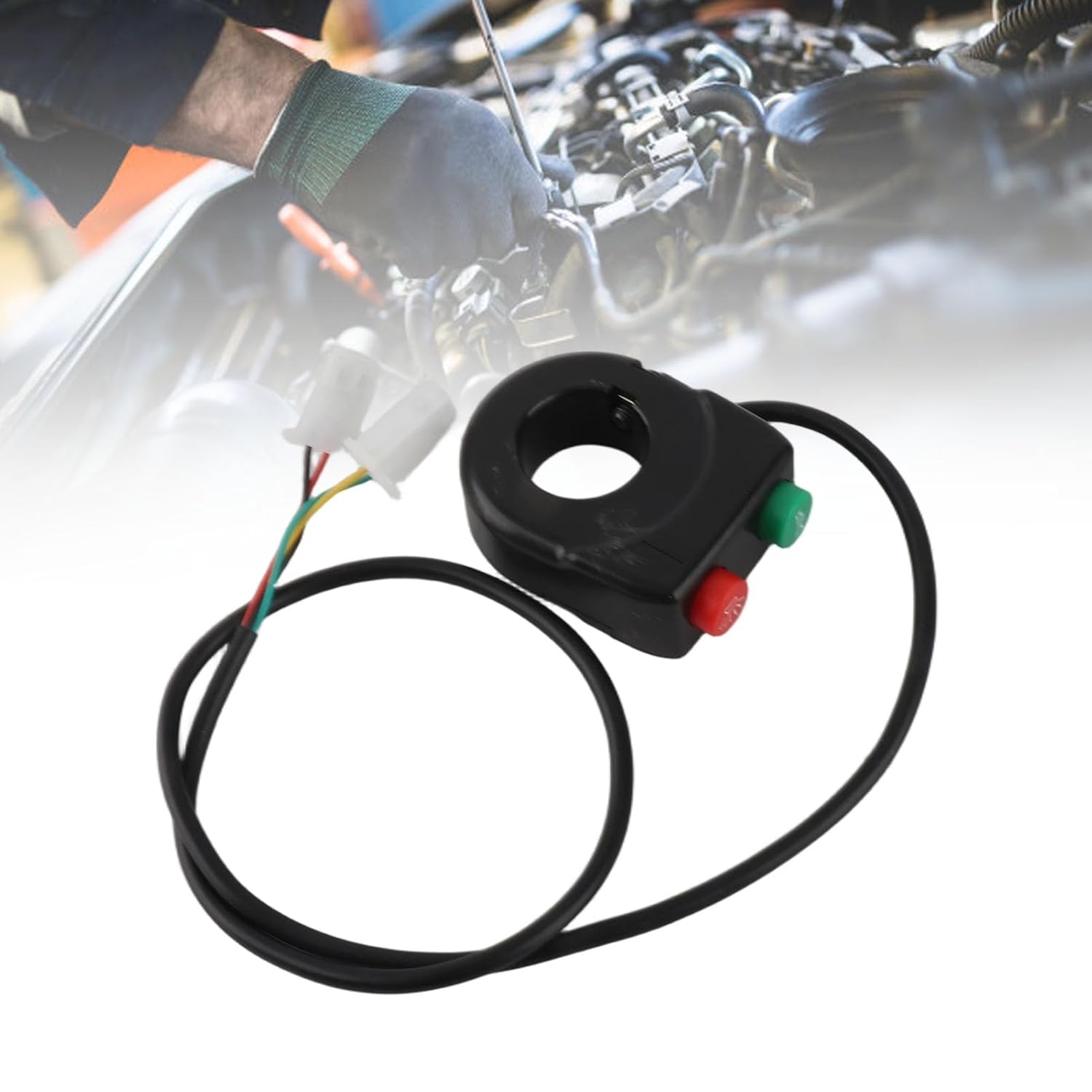 

2 in 1 Motorcycle Headlights Horn Turn ON/Off Switch, Handlebar Grip Control Button Switches for Motorcycle Scooter Electric Bike