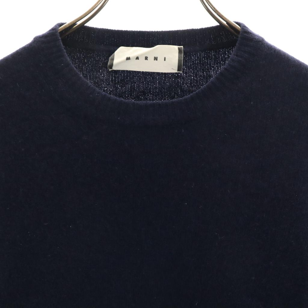 MARNI made in Italy Long sleeve sweater 46 Navy knit Men's Used
