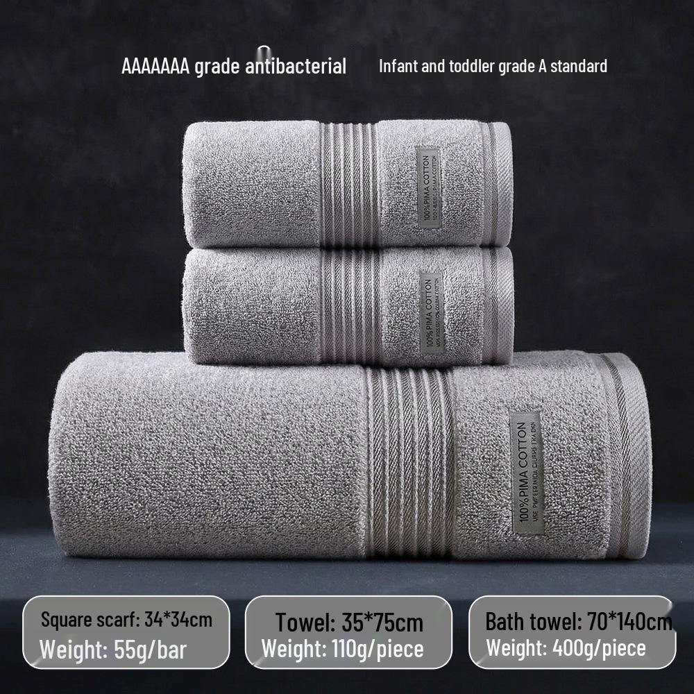 7A Antibakteriální osuška z čisté bavlny - Nový styl, Savá, Nepouští vlákna, Pro mytí obličeje a koupání dospělých