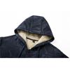 Men's Winter Fashion Casual With Thick Lambskin Fleece Hooded Cardigan Jacket