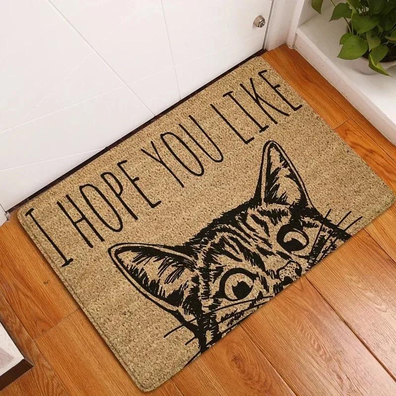 Niedliches Tier Muster Matte Willkommen Boden Wohnzimmer Schlafzimmer Dekoration Teppich Rutschfest Küche Teppich Haus Waschbar Eingang Fußmatten