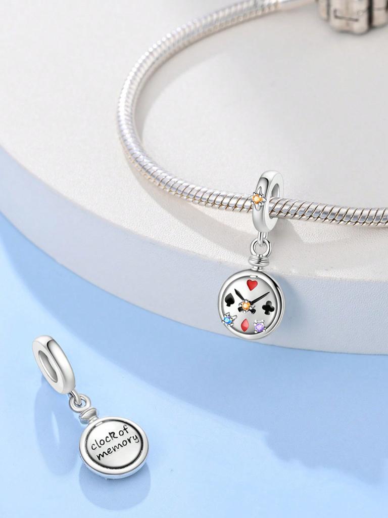 Charms Plata Valentine'S Day Love Red Heart Beads Charm Copper Plated Fit Charms Original Bracelet For Jewelry Making Diy Charm
