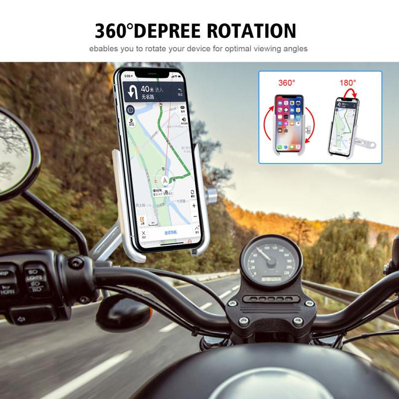Rearview Mirror Bicycle Aluminum Alloy Mobile Phone Holder Motorcycle Navigation Bracket Mobile