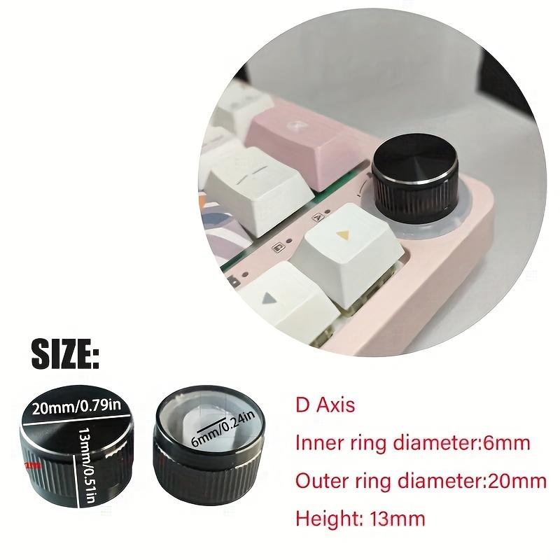 20mm Mechanical Keyboard Knob Volume Control Gear Manual Rotary Key Cap For Fine Tuning Metal Texture Inner Diameter 6mm