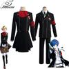 Persona 3 Reload Cosplay Aigis Minato Arisato Gekkoukan High School Uniform Set mit Krawatte Abzeichen Armband Anime Kostüm
