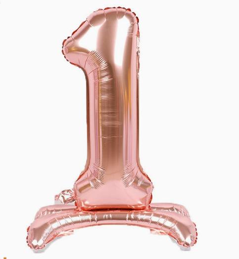 Standing Number Foil Balloons for Kids Birthday Party Decorations - Aluminum Film Balloons