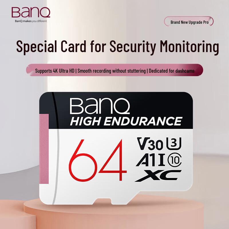 Scheda MicroSD Banq 64GB A1 U3 V30 4K