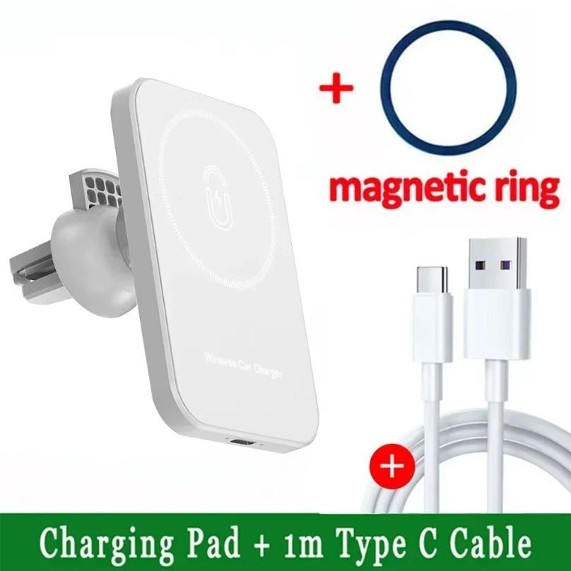 Magnetic Wireless Car Chargers 30W For Magsafe iPhone 16 15 14 13 12 Pro Max Car Charger Air Vent Clip Fast Charging Station