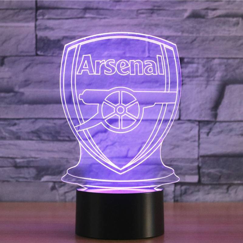 Arsenal Led 3d Night Light Illusion Lamp 16 Colour Change Decor Lamp Gifts Xmas