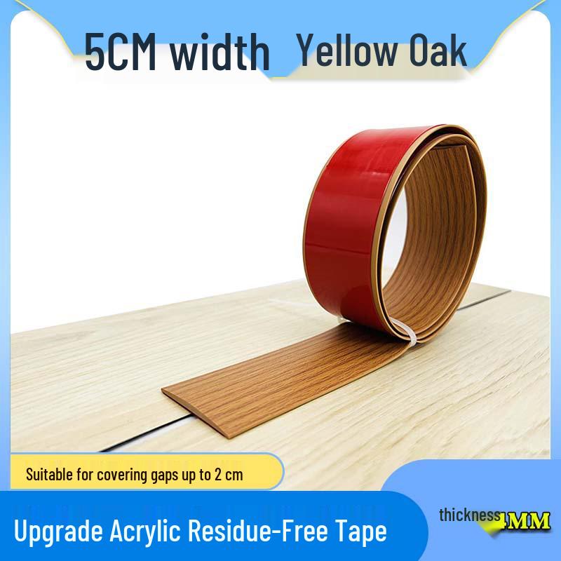 Self-Adhesive Wood Floor Trim Strip - Glue-Free Edge Divider for Doorway and Threshold Decoration