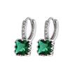 Stylish Zircon Square Alloy Earrings For Women Geometric Summer 2022 Jewelry Unique