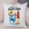 North Carolina Design Pillowcase Double Print Oklahoma Theme Cushion Cover Soft Plush North Dakota Style Pillowcase for Sofa