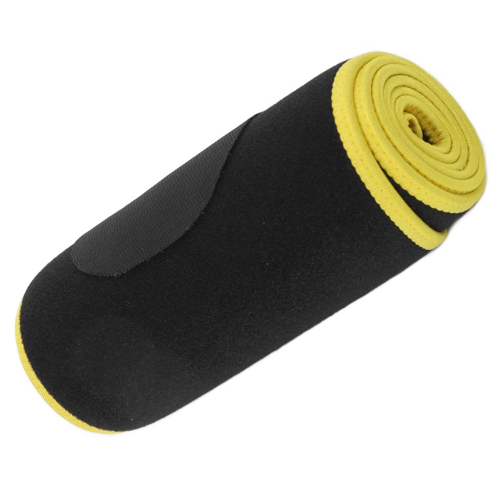 Waist Trimmer Belt Adjustable Gym Fitness Waist Trainer Band for Yoga Exercise Weight LossYellow Black