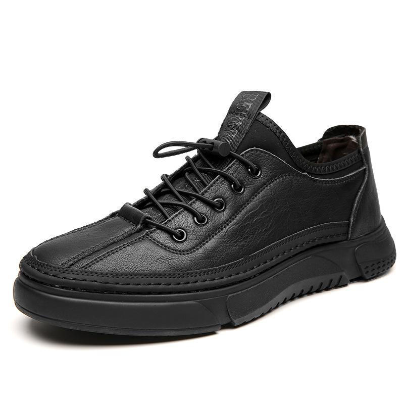 Men's Shoes 2025 Spring New Men's Leather Shoes Outdoor Travel Shoes Korean Version Soft Baseplate Shoes Retro Leather Casual Shoes
