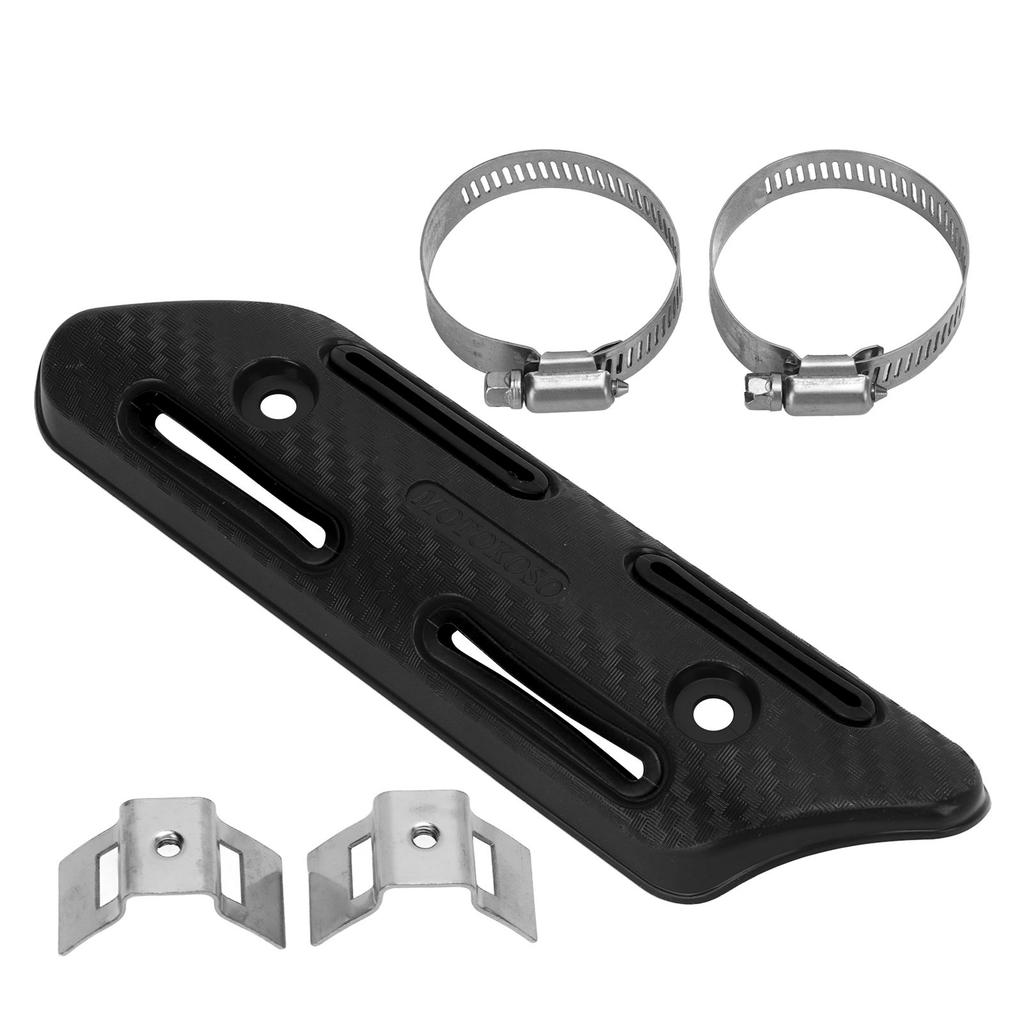 Exhaust Pipe Heat Shield Insulation Cover for 4 Stroke Motorcycles ATVs UTVs Offroad Vehicles Black