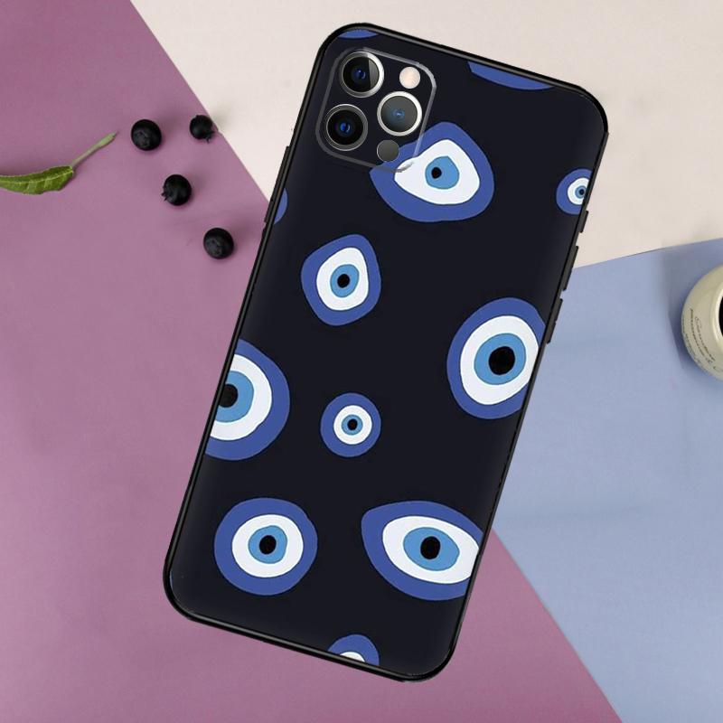 Lucky Eye Blue Evil Eye Print Phone Case For iPhone 16 15 14 13 12 11 17 Pro Max 13 mini 16 Plus 16e 17 Air Bumper Cover