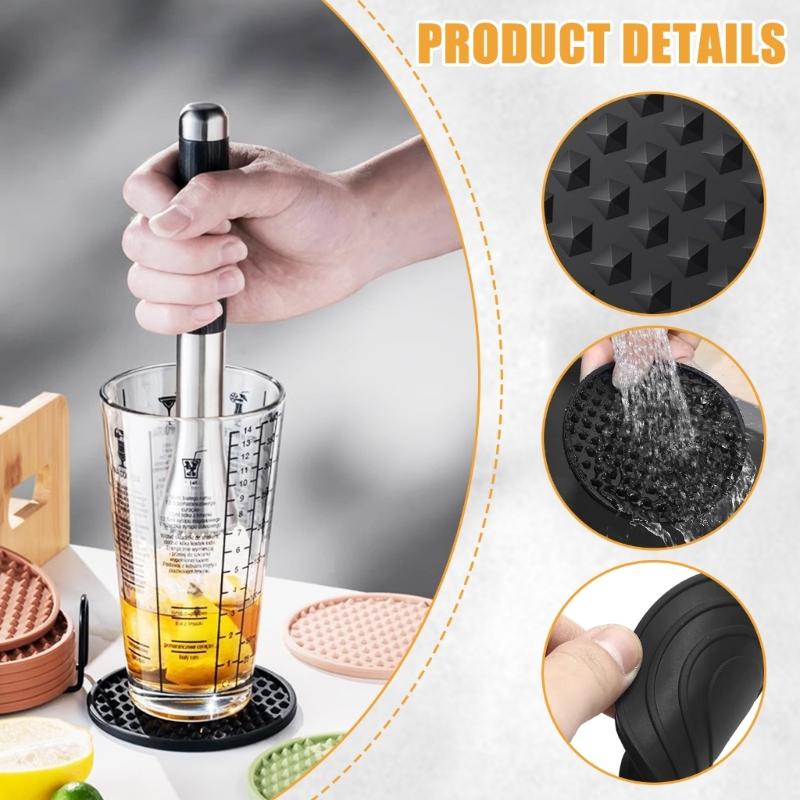 Food Grade Pentagon Coaster Dishwasher Friendly Cup Pad Decorative Home Essential Easy Cleaning Table Accessory