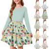 Girls' Summer Princess Dress - Long Sleeve A-Line T-Shirt Dress