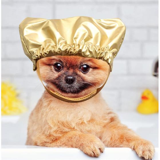 Pet Supplies Cat and Dogs Bathing Waterproof Cap,Pet Shower Caps, Waterproof Adjustable Long Rubber Band Pet Dog Earmuffs for Washing Cat, Gift for