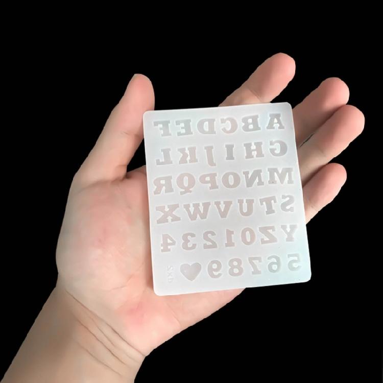 A-Z English Letter Resin Mold Mini 0-9 Number Silicone Molds for Jewelry Making