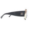 Very Good CHANEL Sunglasses COCO Mark Rectangle Shape Eyewear Black Used