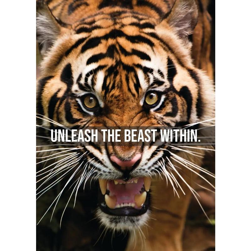 Mindset Is Everything Lion Eagle Wolf Cat Tiger HD Pictures Poster Inspirational Quotes Canvas Painting Wall Art Room Home Decor