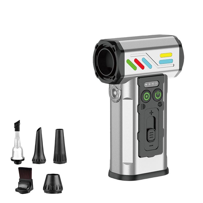 

Turbo Jet Blower 130000RPM Car Cleaning Tool with Long Nozzles Electric Air Blower Car Vacuum Cleaner Turbo Jet Fan f034-1 срібний