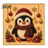Christmas Gift for Craft Lovers Xmas Faux Pearl Painting Kit, 3D Art DIY Winter Scene Set Holiday Project Adults, Festive Home Wall Decor Projects