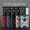 KEYSION Shockproof Armor Case for Huawei P60 Pro Slide Camera Lens Protection Ring Stand Phone Back Cover for Huawei P60 P60 Pro