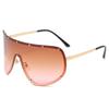 Oversized Rimless Shield Sunglasses Women Men New One Piece Lens Visor Mask Windproof Black Big Sun Glasses Shades Unique UV400