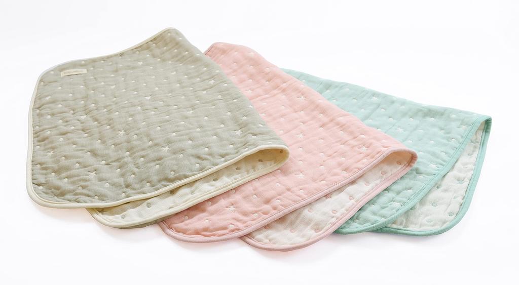 Angerolux Gauze Towel Nap Swaddle Mint Made In Small Star-Shaped 6-Layer Blanket, Blanket, Blanket, Blue, Japan,