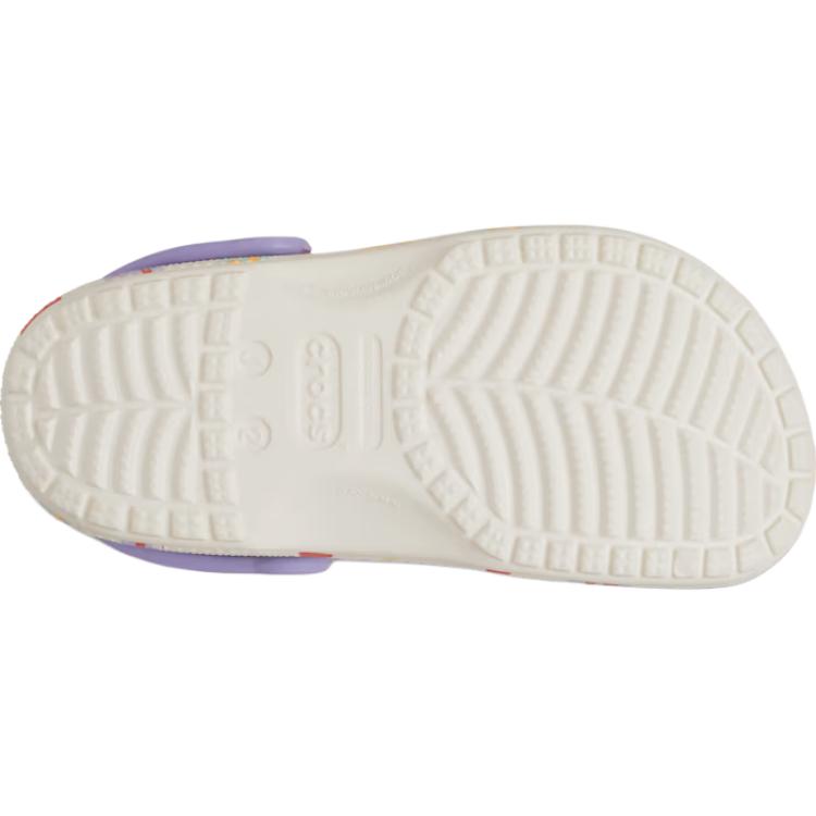 Crocs Classic Clog Butterfly Graphic Kids Comfortable Versatile Non-Slip Durable Low-Top Sandals Kids sandals Off-White 211255-0WV