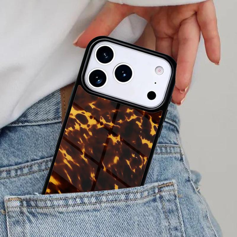 Tortoise Shell Pattern Phone Case for iPhone 17ProMax 12 13 14 15 16e 17 Pro Max Plus Air Cover