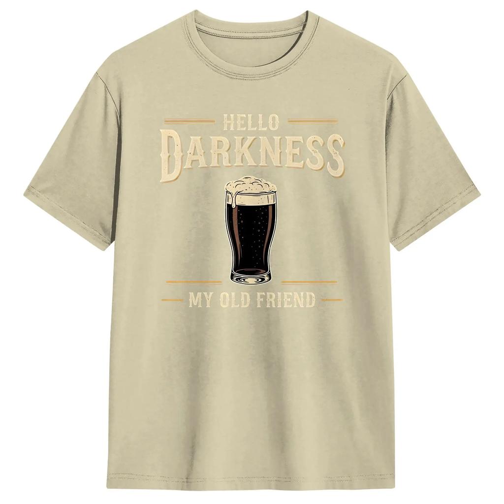 Hallo Dunkelheit Mein Alter Freund Irish Stout Lustiges St. Patrick's Day T-Shirt Sommer Harajuku T-Shirts Baumwolle Rundhals Übergroße Kleidung