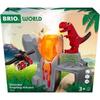 Brio Volcan en Eruption Dinosaure - Accessoire pour Circuit de Train en Bois - Action de Jeu sans Pile/avec Aimant - dès 3 Ans -