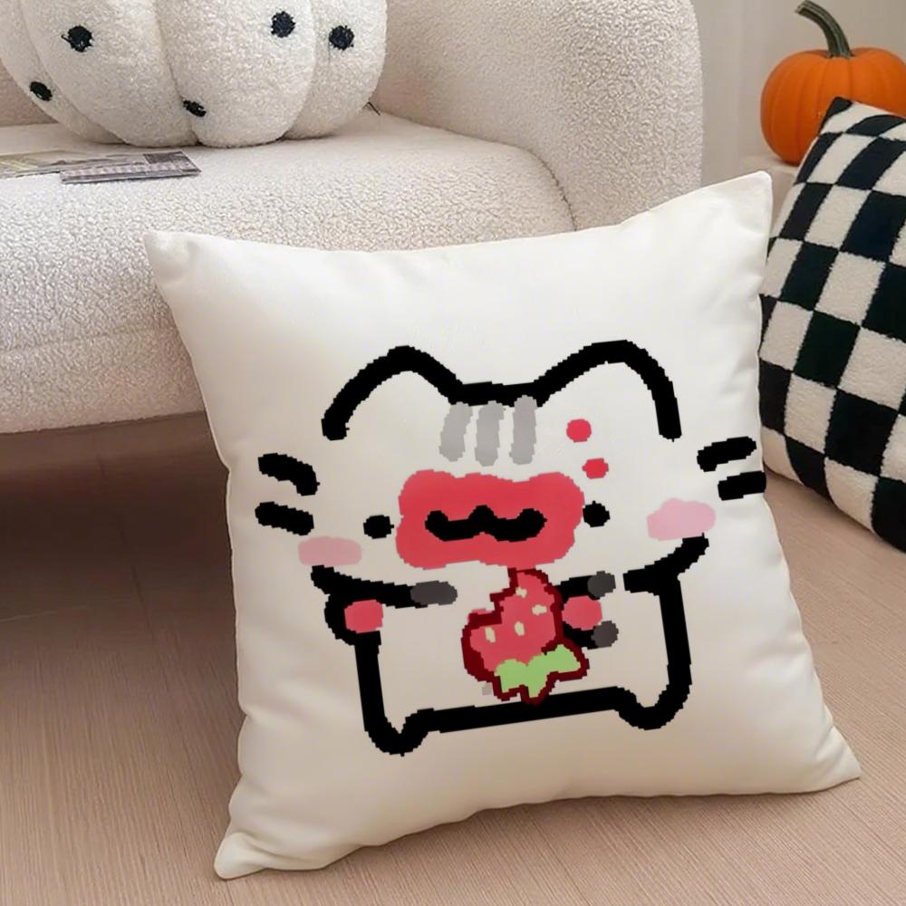 Dreamy Strawberries Cushion Cover Throw Pillow Cover Hidden Button Durable Polyester Chair Cushion