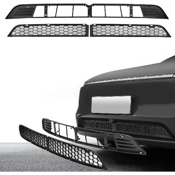 Grille Mesh Ert For Tesla New Model Y Juniper 2025-2026, Front Air Inlet Vent Grille Cover Guard With Ect Protection, Replacement For Model Y